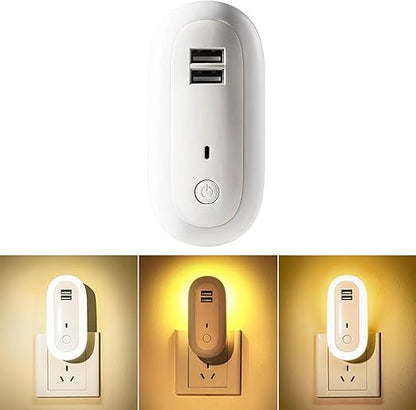 USB Remote Control Wall Lamp Timing Dimming Night Light Simple Bedroom Living Room Corridor LED Wall Lamp Socket