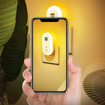 USB Remote Control Wall Lamp Timing Dimming Night Light Simple Bedroom Living Room Corridor LED Wall Lamp Socket